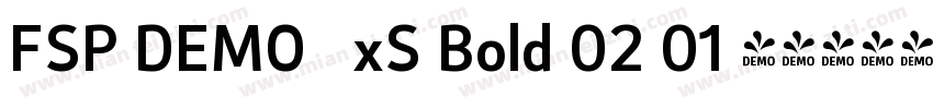 FSP DEMO   xS Bold 02 01 英文字体字体转换